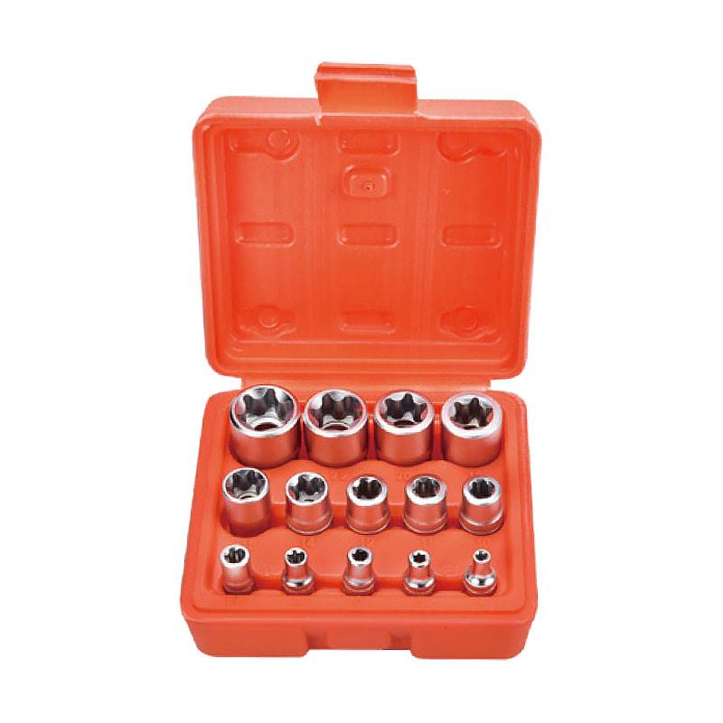 14PCS.1/4”&3/8”&1/2”Dr. Torx Socket Set, ITEM NO.:TKC49-14